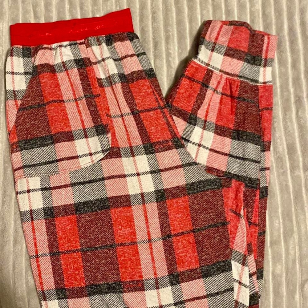 ❤️ Victoria’s Secret PINK Plaid Joggers ❤️ - Picture 2 of 2